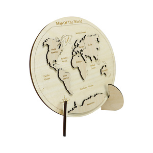 Rompecabezas 3D del continente del mundo redondo, juguete educativo para niños, la mejor artesanía decorativa de escritorio - Product Image 3