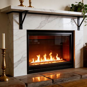 Plaque de verre pour foyer électronique, résistante aux hautes températures, de 3 mm à 5 mm d'épaisseur, pour la répartition de la chaleur - Product Image 2