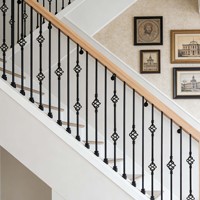 Mâts d'escalier en fer pour la rénovation d'escaliers intérieurs