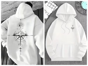 Felpa con Cappuccio Oversize alla Moda con Stampa per Uomo, Nuovo Stile Casual e Comodo - Product Image 3