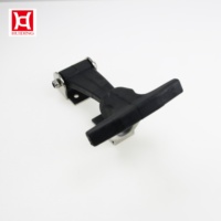 Loquet à poignée en T en caoutchouc anticorrosion, loquet à bascule flexible pour glacière de véhicule, boîte à outils avec base en acier inoxydable
