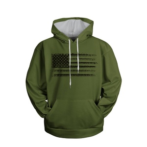 Sudaderas con Capucha Ecológicas con la Bandera Estadounidense, Sudadera Gráfica de Manga Larga para Hombre, Mezcla de Algodón Orgánico - Product Image 3