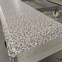 Panneau sandwich en mousse de polyuréthane PU avec revêtement en marbre pour mur extérieur d'entrepôt