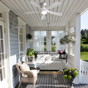 52 इंच आधुनिक नेतृत्व वाले छत के पंखे 3 रंग डिम्बल 5 एब्स ब्लेड रिमोट कंट्रोल रेंडलर के लिए - Product Image 5