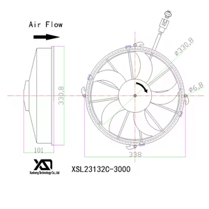 Condensador de 24V 12V DC de alta calidad El ventilador de refrigeración DC del condensador de alta calidad es adecuado para Yutong Bus Kinlong Bus. - Product Image 5