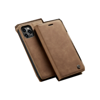 Étui de luxe pour iPhone 17 16 15 14 13 12 11 Pro Max, étui portefeuille pliable en cuir antichoc