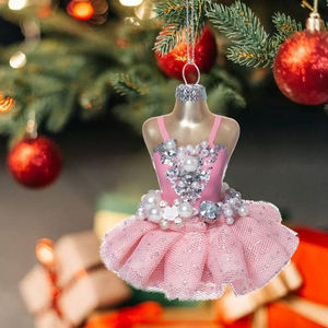 Ornements de Noël en verre soufflé à la main, ballerine en verre, décorations de Noël écologiques - Product Image 1