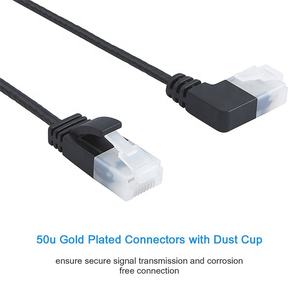 90 डिग्री के कोण बिल्ली 6 केबल सही कोण ईथरनेट केबल बिल्ली 6 स्लिम कोण Cat6 केबल - Product Image 6