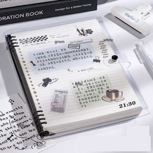 New Fashion A5 B5 Planner Clear Pvc 6-<strong>rings</strong> Spiral <strong>Binder</strong> Business Office Planner Journal Notebook Transparent <strong>A6</strong> Budget <strong>Binder</strong> - Product Image 6