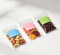 Bolsa de Plástico Transparente con Cierre Hermético, Personalizable con Logotipo, de Grado Alimenticio, para Dulces, Nueces y Frutos Secos