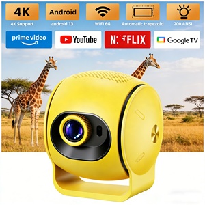 Proyector Android 4K de 720P con Alta Luminosidad de 280ANSI Lúmenes, Reproductor de Video 4K, Función de Duplicación de Pantalla de Computadora para Juegos o Presentaciones PPT - Product Image 1