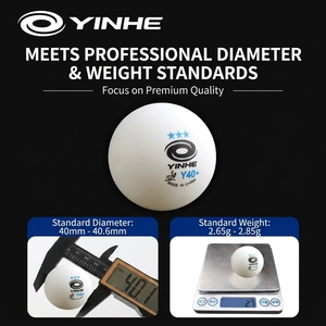 Balles de tennis de <span class=keywords><strong>table</strong></span> Yinhe Y40+ à couture, ITTF 3 étoiles, durables, haute élasticité, pour entraînement et compétition professionnels - Product Image 3