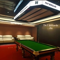 Lustre d'ambiance en acrylique avec cadre en fer, en forme de table de billard, pour salle de billard et salle de tennis de table, finition peinture pulvérisée dépolie
