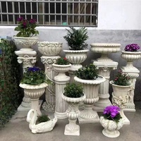 Moules en plastique pour pots de fleurs en béton, moules pour statues de jardin, moules de jardin en béton, moules pour pots de fleurs personnalisables