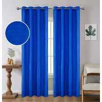 Commercio all'ingrosso blu poliestere tende 140x228cm con 8 occhielli 46 set Per scatola mantovane - Product Image 1