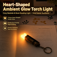 Lampu Gantungan Kunci LED Pixel Torch, Gantungan Kunci Bergaya Game Blocky, Liontin Torch Keren Bercahaya, Gantungan Kunci Unik untuk Tas dan Ransel