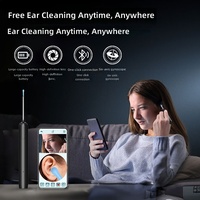 Endoscope auriculaire portable pour nettoyage des oreilles avec cuillère visible, éclairage LED phosphorescent, caméra 5MP Wi-Fi, en ABS et acier inoxydable