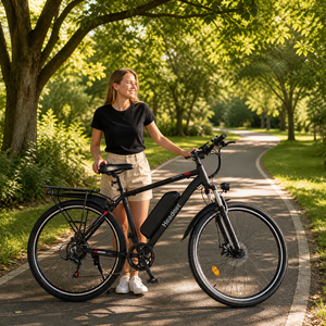 Vélo de montagne HEADEER 26 E en acier carbone, cadre durable, 48V 15Ah, compatible application, suspension avant, étanche, longue durée de vie, stock UE - Product Image 1