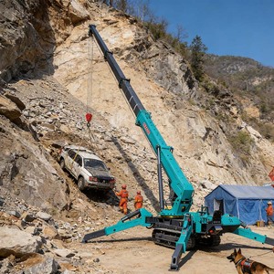 Minigrúa Araña de 10 Toneladas y 12 Toneladas, Grúa Araña con Plataforma Elevadora de 21m y 25m en Venta - Product Image 1