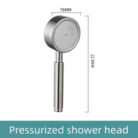 Pommeau de Douche Pluie Portable Noir en Acier Inoxydable 304 Haute Pression, Résistant aux Chutes, Lavable, Triple Sortie d'Eau - Meilleures Ventes