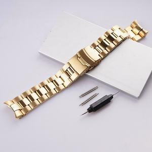 <span class=keywords><strong>Bracelet</strong></span> de montre tout doré 22mm en acier 316L à maillons solides incurvés pour Seiko <span class=keywords><strong>SKX</strong></span> 007/009 Luxury Style - Product Image 5