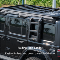 Accessoires tout-terrain pour Jeep Wrangler JK JL, échelle latérale pliable en alliage d'aluminium pour voiture, accessoires automobiles