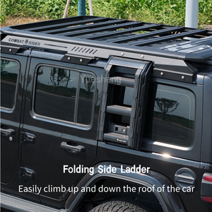Accessoires tout-terrain pour Jeep Wrangler JK JL, échelle latérale pliable en alliage d'aluminium pour voiture, accessoires automobiles - Product Image 4