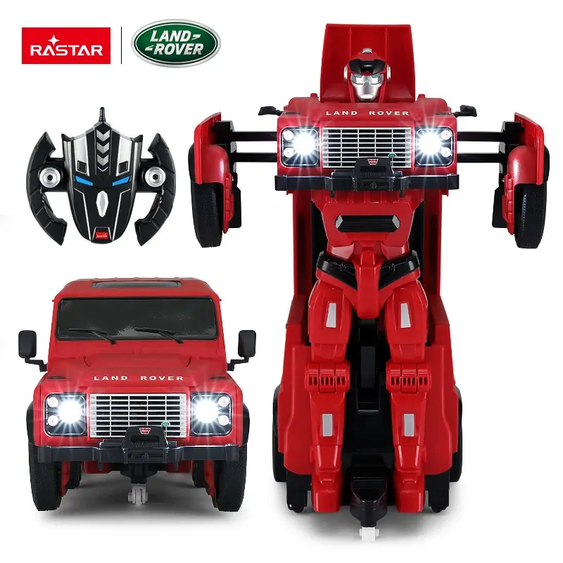 Land Rover Defender Rastar Trans Kids Luta Robô Brinquedo Carro Transformável Bateria Elétrica Plástico 1:14