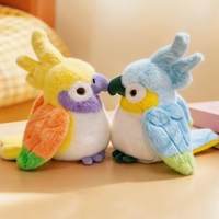 Peluche de perroquet coloré, jouet en peluche de perroquet de dessin animé, jouets en peluche de perroquet avec logo personnalisé, jouet en peluche doux de perroquet