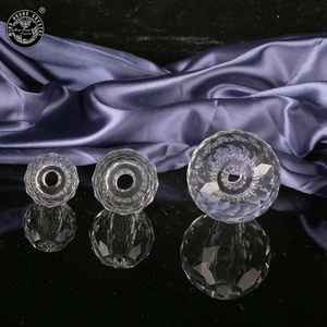 MH-BL109 Personalized Crystal <strong>Ball</strong> Clear Glass Faceted Crystal <strong>Sphere</strong> <strong>Ball</strong> with a Hole - Product Image 4