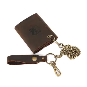 कस्टम असली लेदर गाड़ी की चाबी मामले के लिए बटुआ बाईकर्स पट्टियाँ और कुंजी श्रृंखला के साथ 6 कार्ड धारक यात्रा बटुआ नई डिजाइन