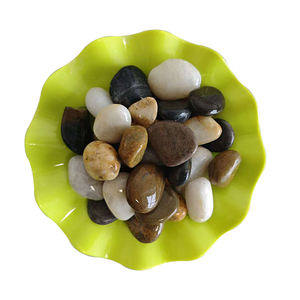 Piedra de flor de lluvia colorida, guijarros finamente pulidos, utilizados para decoración de peceras y paisajismo - Product Image 4