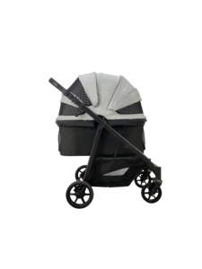 <span class=keywords><strong>Poussette</strong></span> pliable <span class=keywords><strong>pour</strong></span> animaux de compagnie en aluminium de luxe, imperméable, avec poignée réglable et cordes de sécurité - Product Image 3