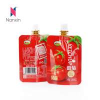 Pochette à bec de ketchup en aluminium imprimé sur mesure Sac à dos pour sacs en plastique à sauce tomate chili