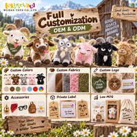 Porte-clés en peluche de chèvre personnalisé, amusant, pour fêtes champêtres, fermes d'élevage, attractions de ranchs, vente en gros