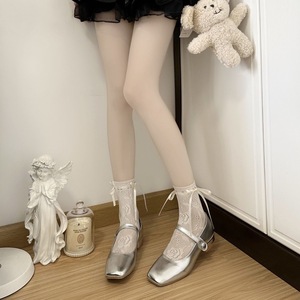 Lace Socks Women Ultra Thin 0D Solid Color Breathable Mary Jane Short Socks For Summer Youth - Product Image 3