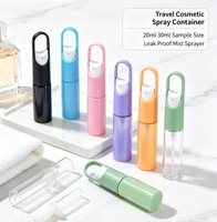 Flacon pulvérisateur rond en PETG de 20 ml avec porte-clés pour désinfectant pour les mains, flacon vide pour lotion, personnalisable