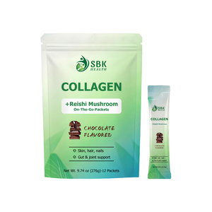 Poudre de chocolat aromatisée au champignon Reishi la plus vendue pour améliorer l'humeur, poudre de collagène pure pour la croissance des cheveux, des ongles forts et une peau éclatante - Product Image 1