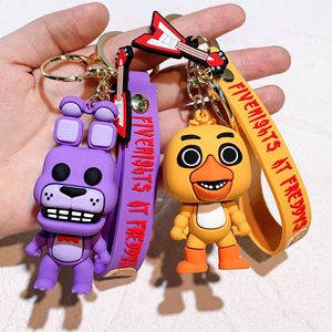 Wholesale Hot Selling 3d Horror Rubber Keychain Cartoon Midnight Bear Keychains Backpack Pendant Horror Car <strong>Key</strong> <strong>Chain</strong> - Product Image 5