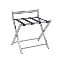 Porte-bagages pliable en métal EASTON pour hôtels – Solution de rangement pour valises en acier