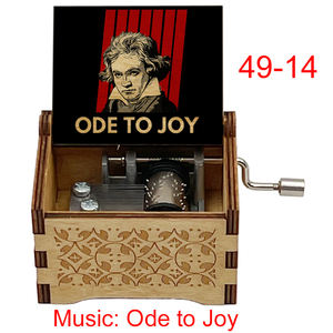 Oda a la Alegría Cajas de música de madera Handed <span class=keywords><strong>Ode</strong></span> an Die Freude Tema musical Movimiento DIY Fiesta de cumpleaños Recuerdos Regalo - Product Image 5