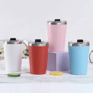 Laserable Food Grade 100% Double Wall Travel Egg Mug Beer Wine Cups Stainless Steel Cup With Lid Pint Beer Tumbler Cup