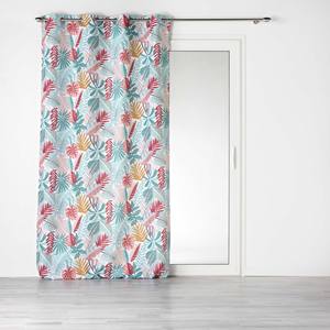 Tenda a occhielli stampata in poliestere jacquard bianco 140x260 cm - Product Image 1