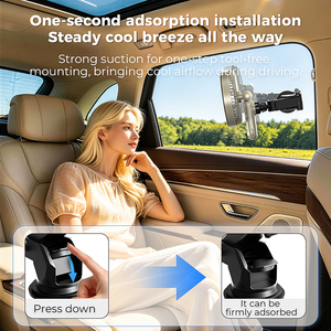Ventilador de Coche Silencioso Pluska G16 con Ventosa 2 en 1, Recargable de 3600mAh, Ventilador de Mano Desmontable de 199 Velocidades para Salpicadero, Parabrisas y SUV - Product Image 5