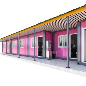 Maison préfabriquée en conteneur isolé sur mesure, classe scolaire pour étudiants, bureau avec toit à double pente - Product Image 2