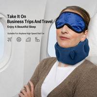 Oreiller de voyage gonflable avec remplissage d'air, soutien modéré et design respirant pour la conduite, la maison, le bureau, la chambre et les voyages