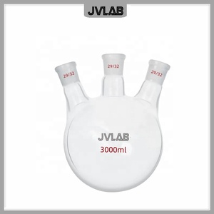 3000ml Kolaboratorium Kaca Borosilikat Tiga Leher Dasar Bulat Peralatan Laboratorium Kaca Kaliber 24/40 - Product Image 3