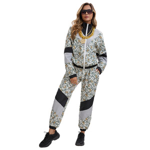 Conjunto Deportivo para Mujer, Estampado con Diseño de Dinero, Manga Larga, Ropa Deportiva Informal, Transpirable, Estilo Unisex 8104 - Product Image 2