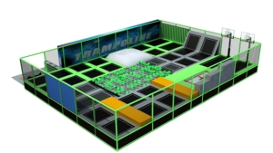 Parc de trampolines intérieur professionnel avec zone de jeu en PVC, thème <span class=keywords><strong>Ninja</strong></span> <span class=keywords><strong>Warrior</strong></span> pour enfants, certifié sûr - Product Image 4