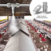 Système de refroidissement et de brumisation pour volailles Lisen LS-220 pour l'efficacité des serres d'élevage, couverture de 90 à 150 m², montage mural